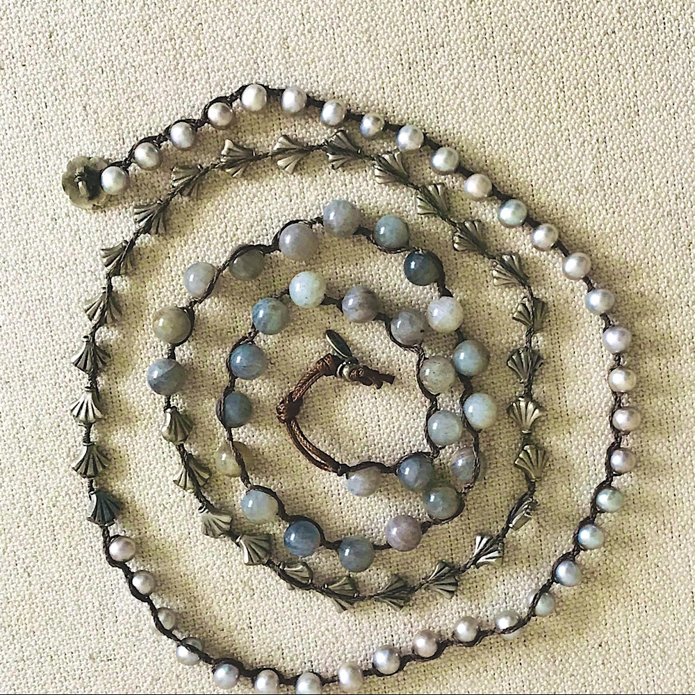 LoveHeals Ojai CA original beaded wrap boho bracelet/necklace.